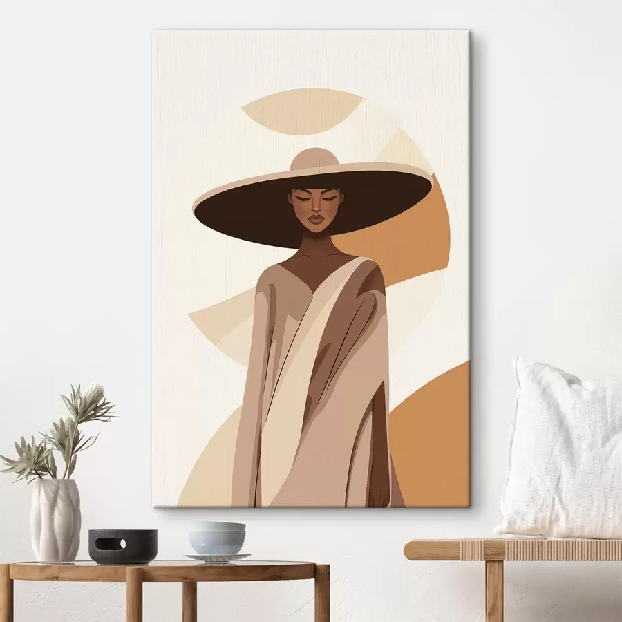  Peintures Une femme au chapeau s50327