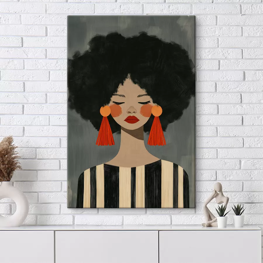  Peintures Fille afro s50338