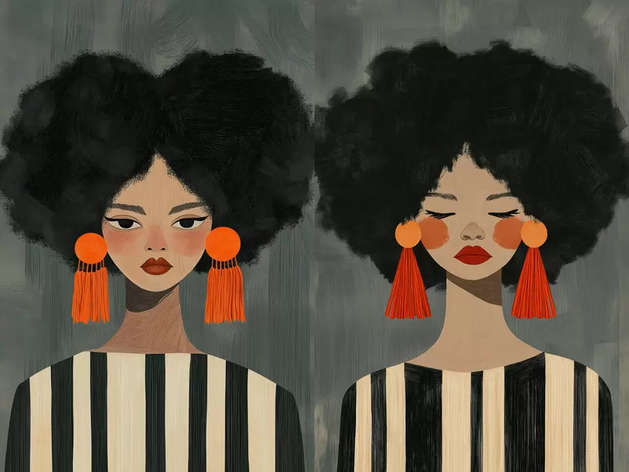Fotobehang Afro-meisjes m30882