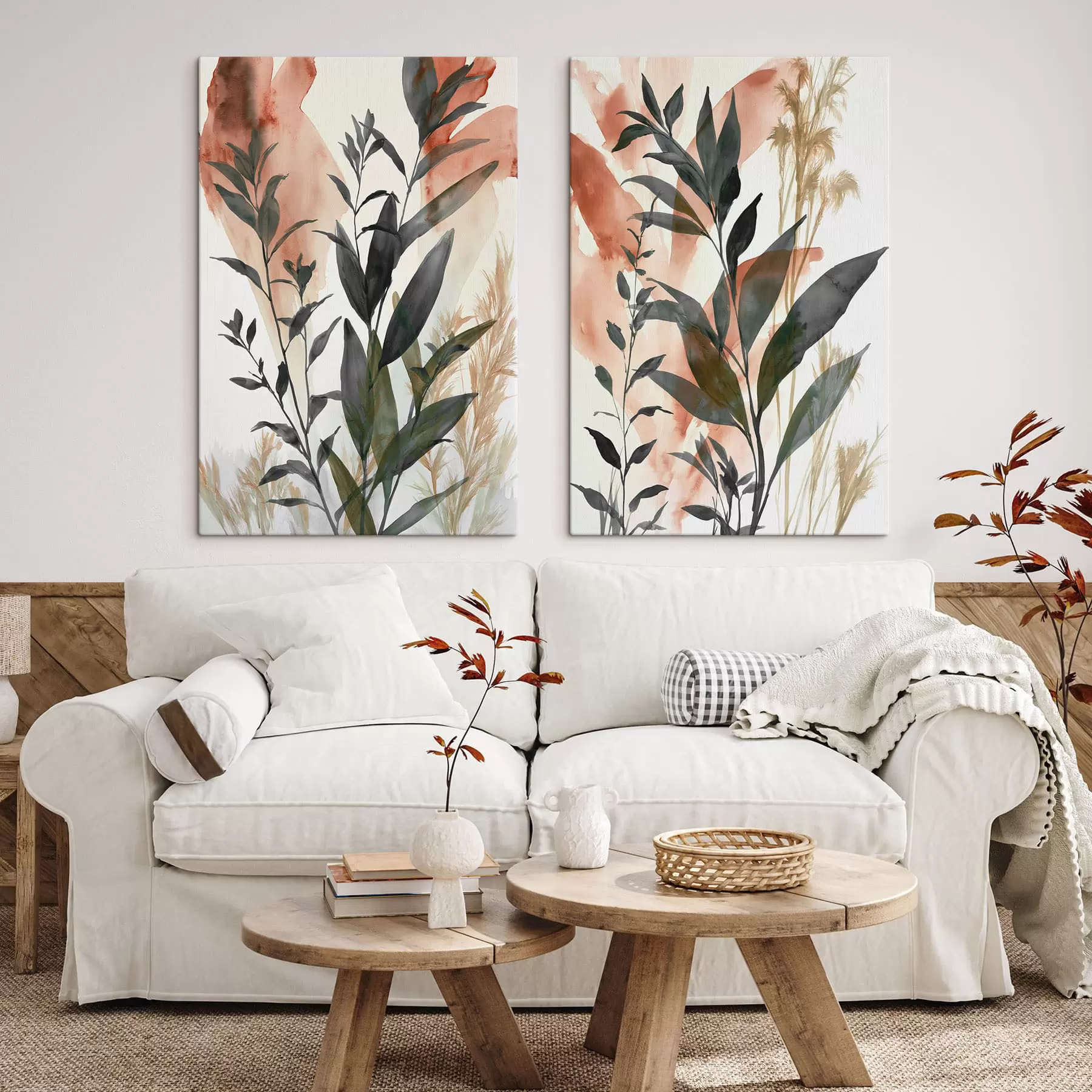  Schilderijen Abstracte botanische m30887