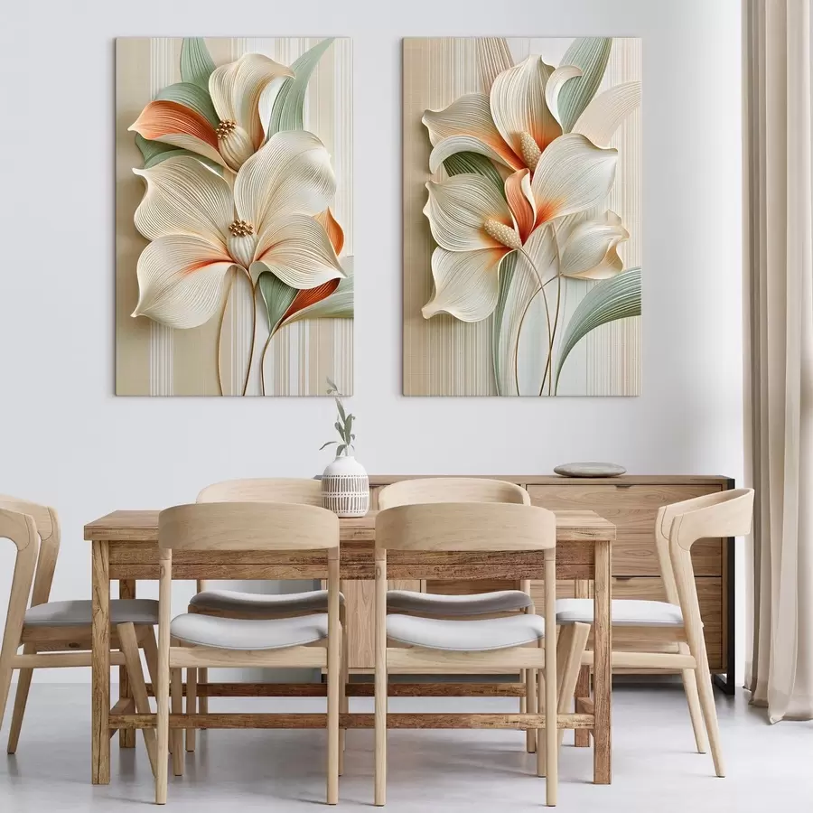  Peintures Fleurs abstraites m30888