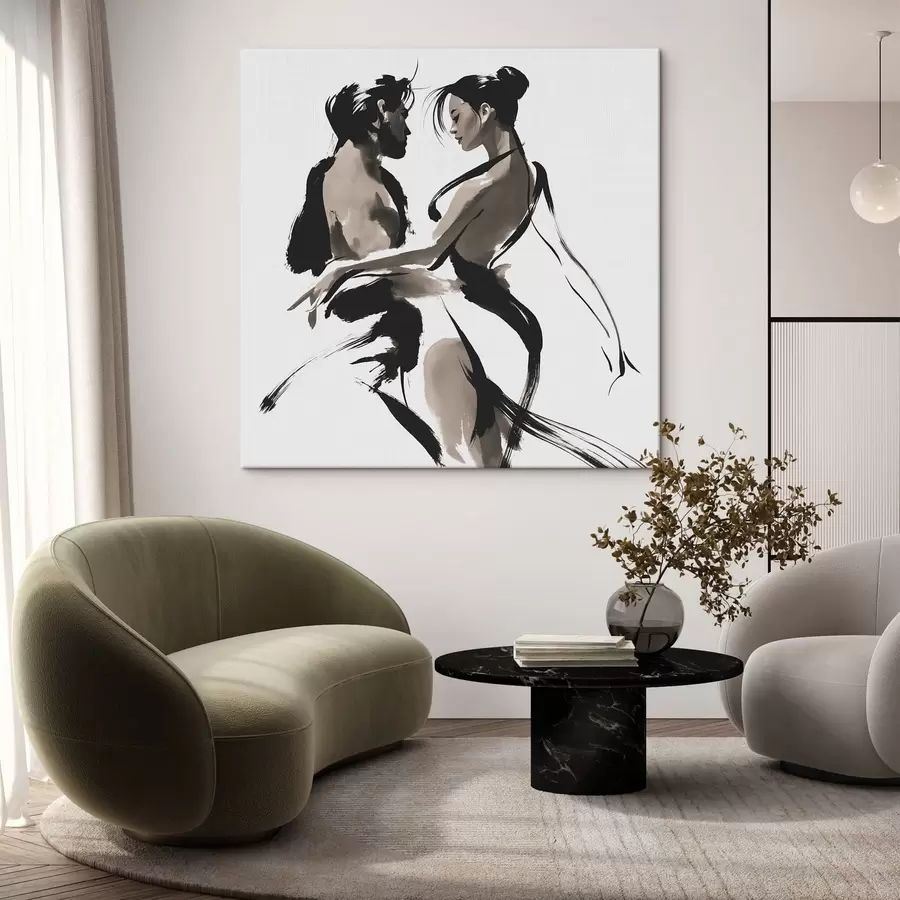  Peintures Couple abstrait s50358