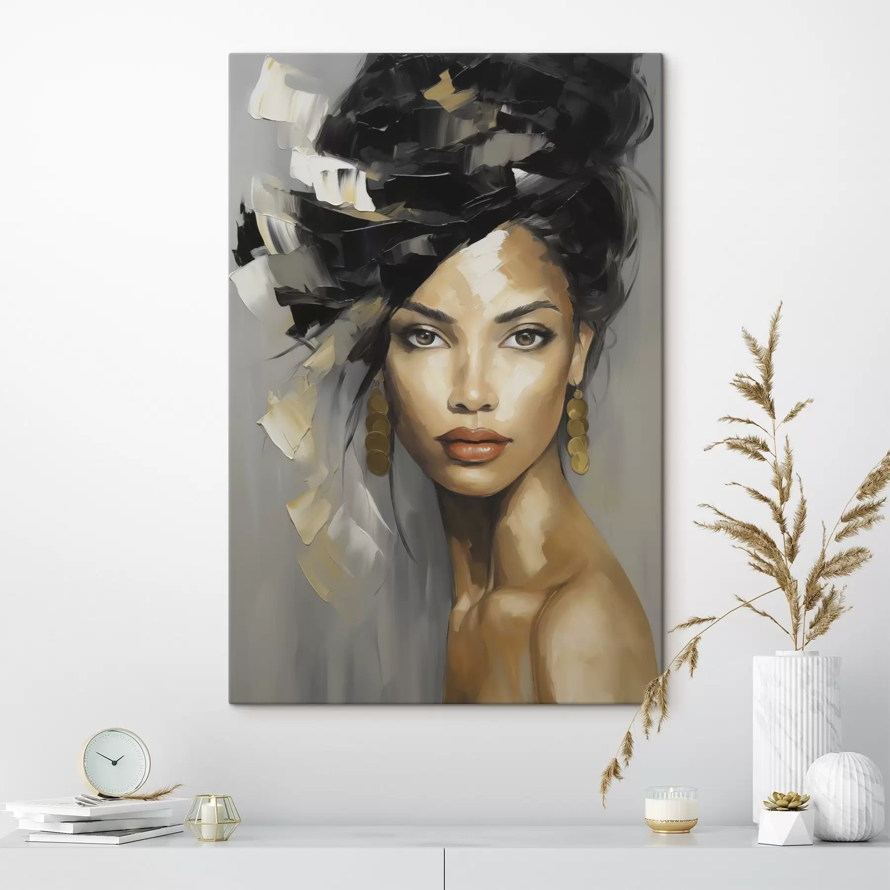  Peintures Portrait féminin abstrait, imitation de peinture s50371