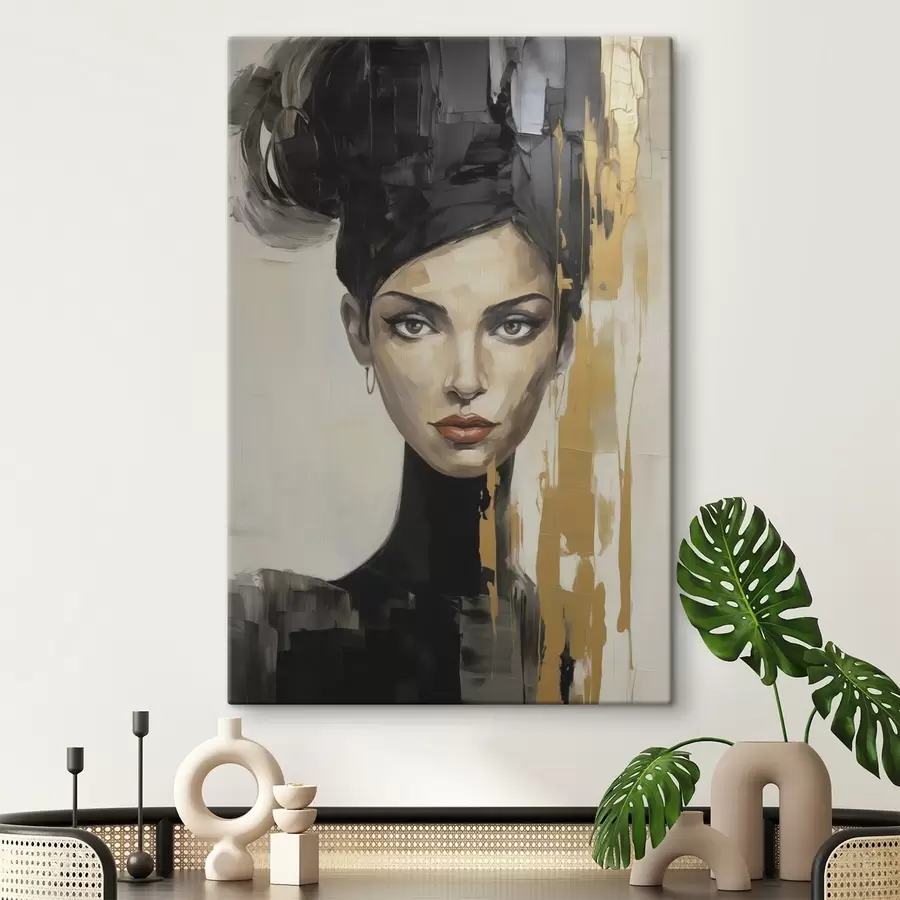  Peintures Portrait féminin abstrait, imitation de peinture s50372
