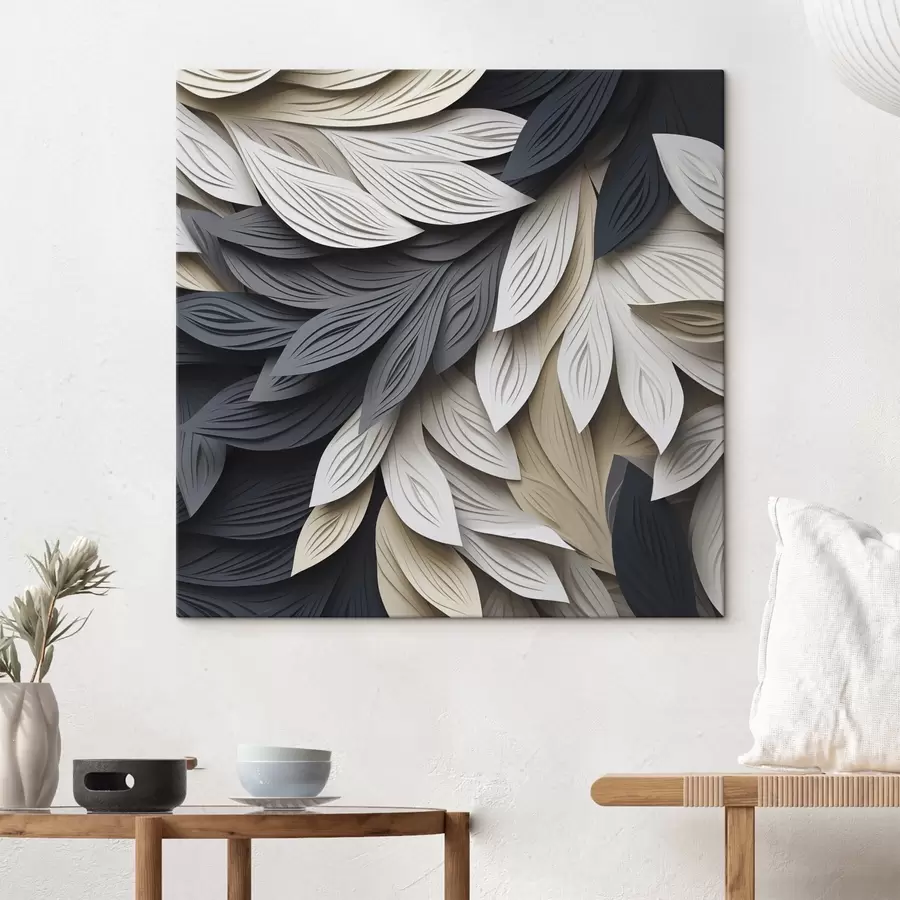  Peintures Feuilles abstraites s50375