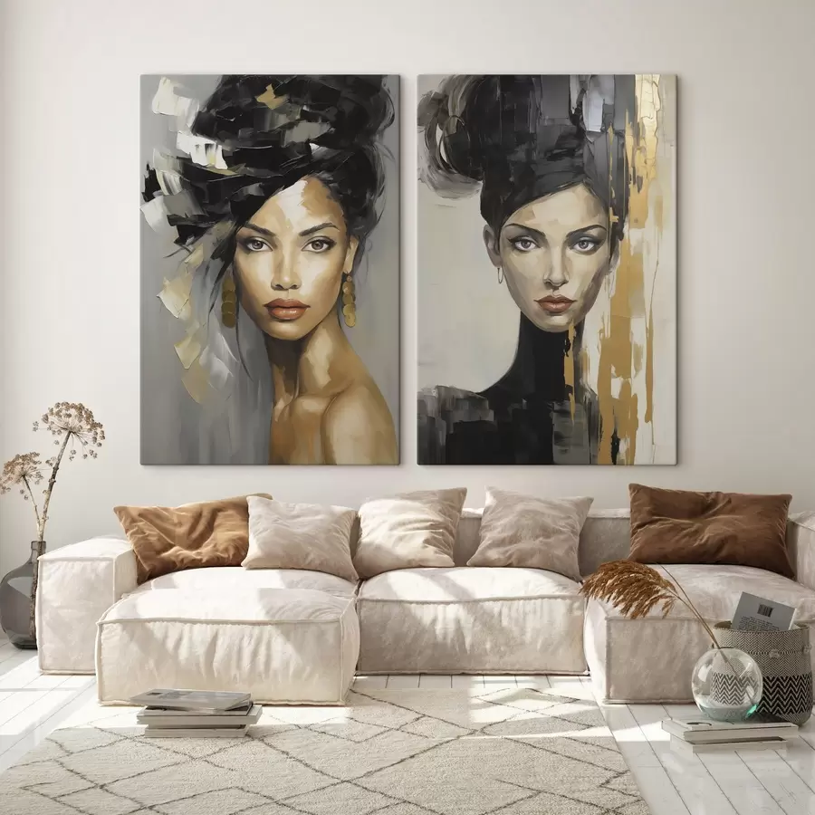  Peintures Portrait féminin abstrait, imitation de peinture m30893
