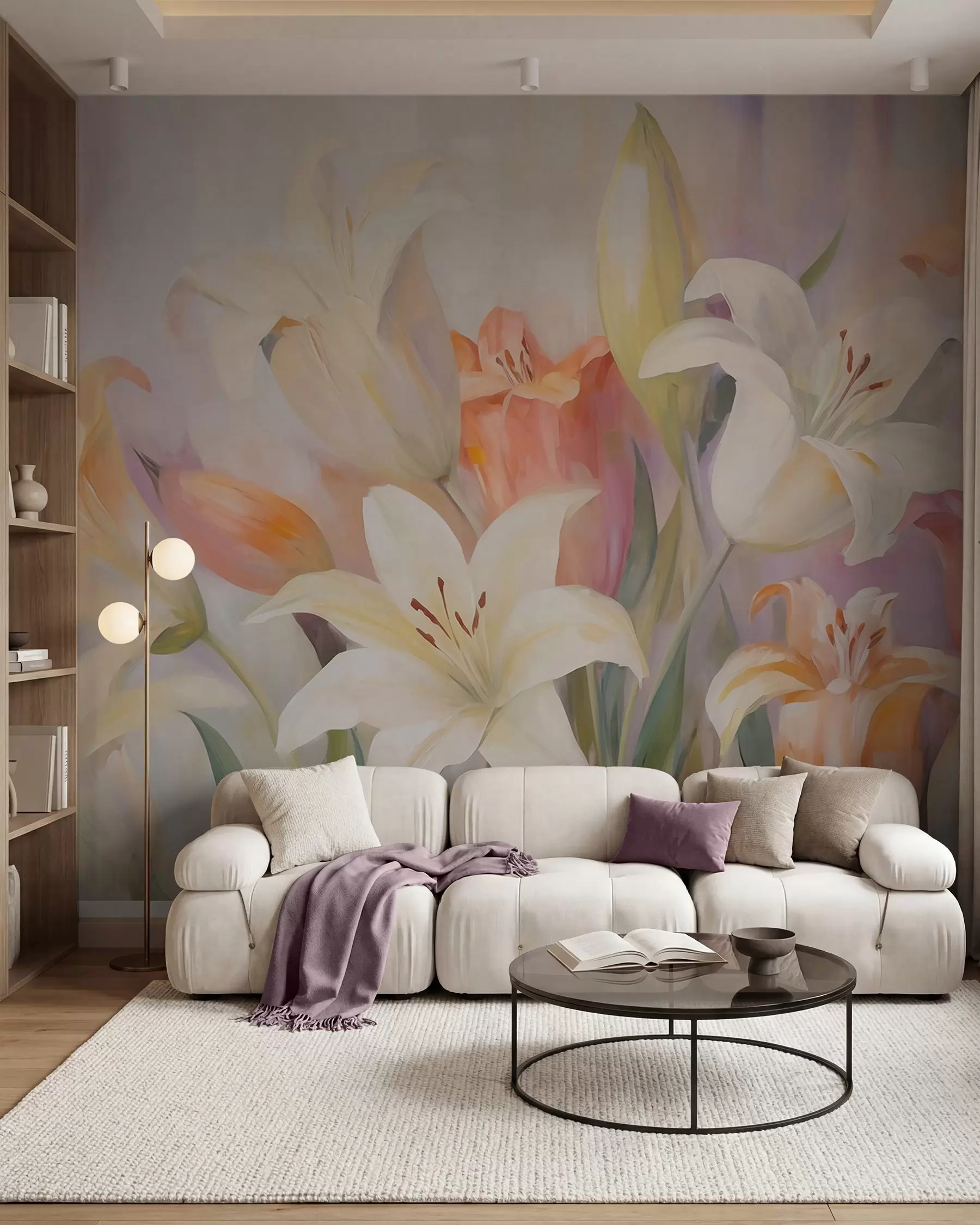 Papier peint photo Lys en pastel w05878