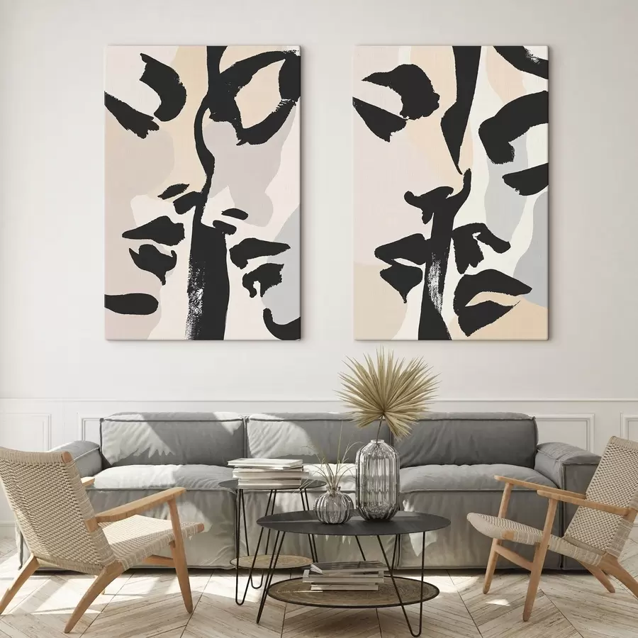  Schilderijen Abstracte gezichten m30891