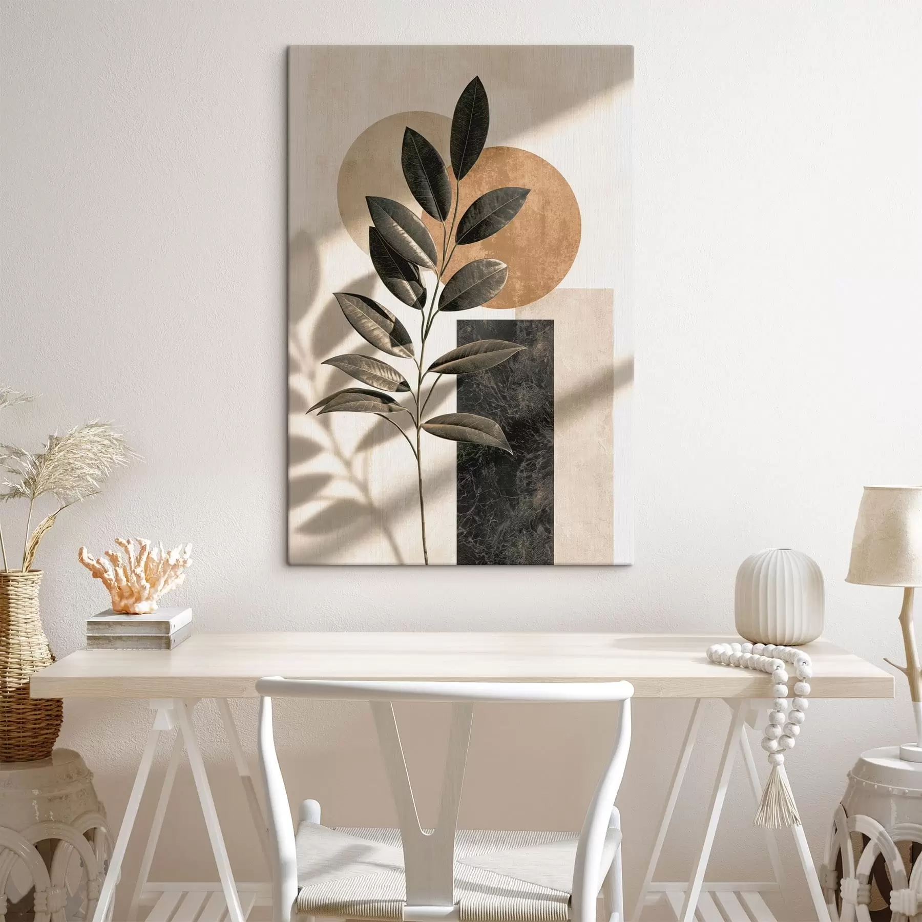  Peintures Branche aux formes géométriques s50460