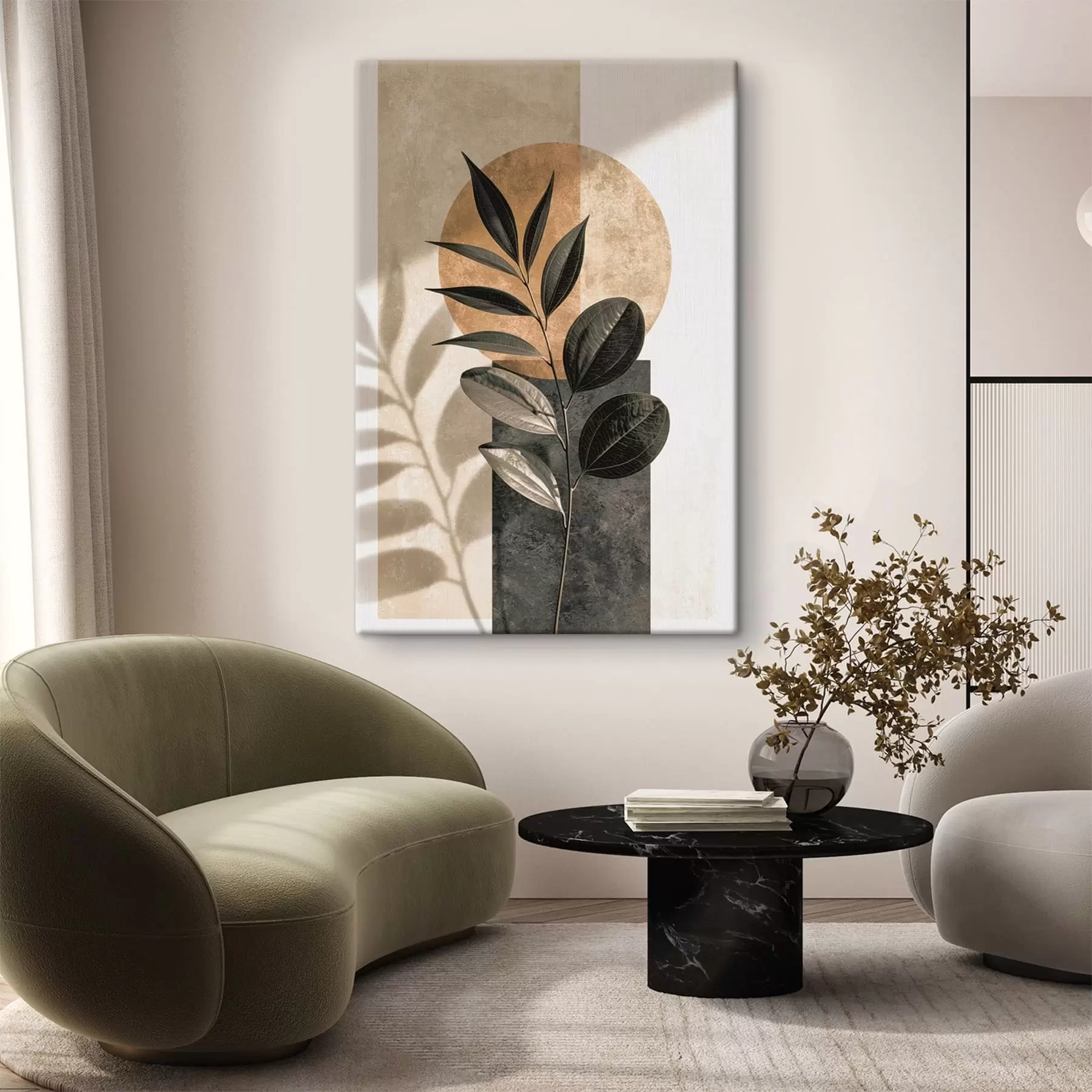  Peintures Branche aux formes géométriques s50461