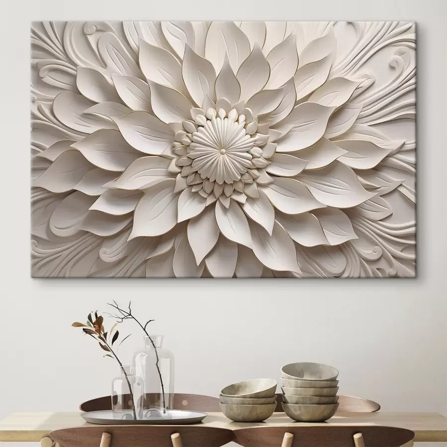  Peintures Relief « Pearl Dahlia » s50402