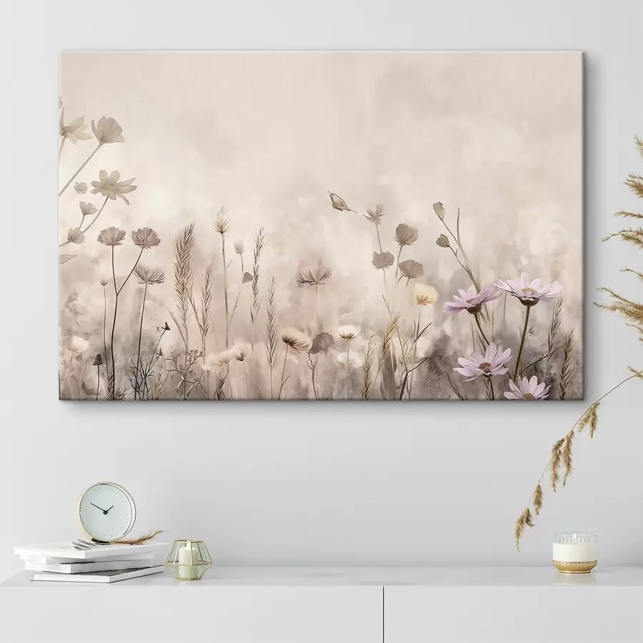  Peintures Pré délicate parsemée de fleurs sauvages s50403