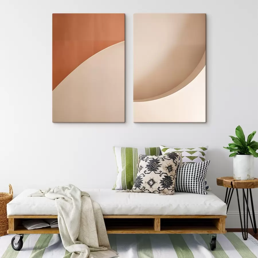  Schilderijen Minimalistische terracotta bogen m30904
