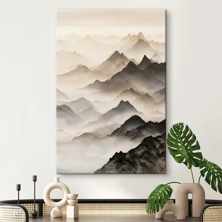  Peintures Les Montagnes Brumeuses s50468