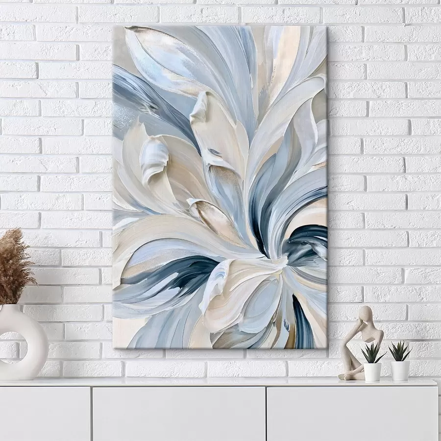  Peintures Des coups de pinceau pittoresques dans des nuances de bleu s50470