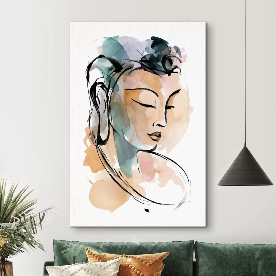  Peintures Un dessin représentant le Bouddha, dans un style aquarelle s50481