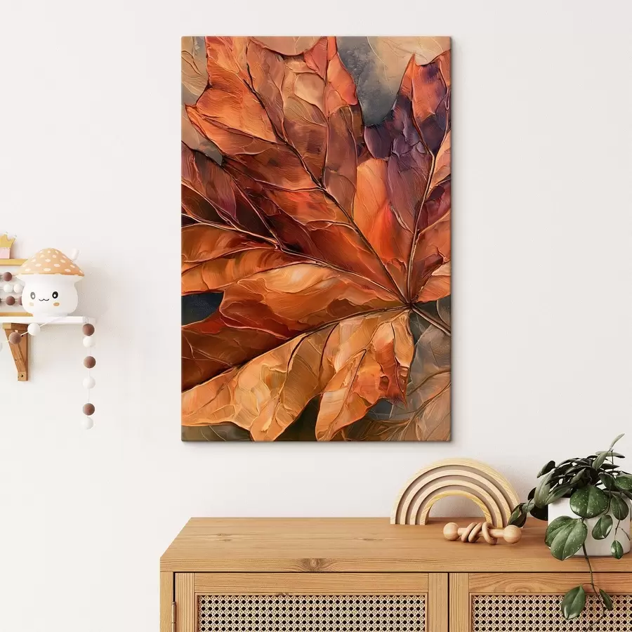  Peintures Une grande feuille d'érable d'automne s50488