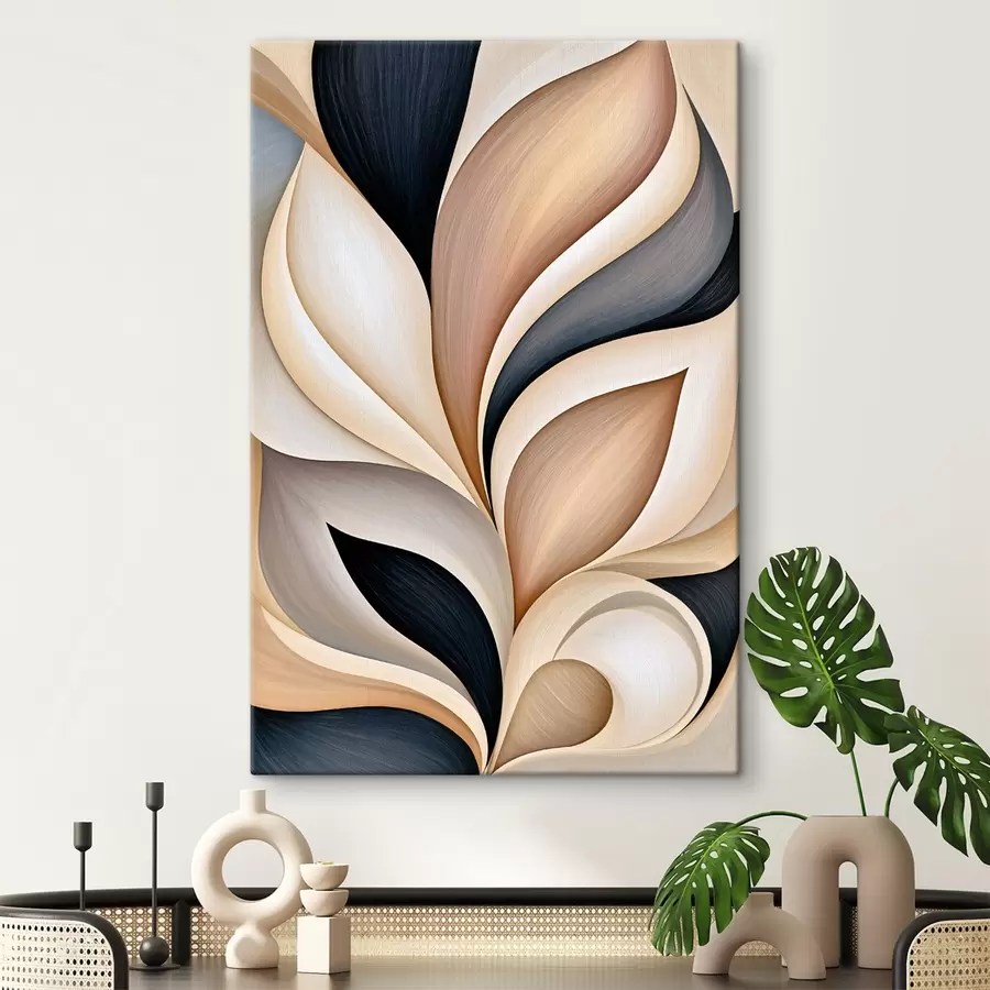  Peintures La forme incurvée des feuilles s50492