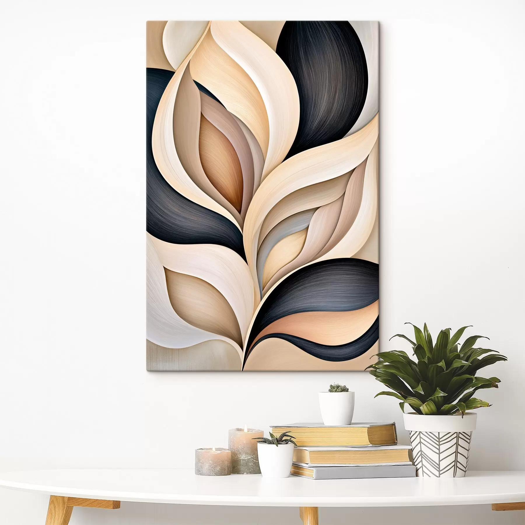  Peintures La forme incurvée des feuilles s50493