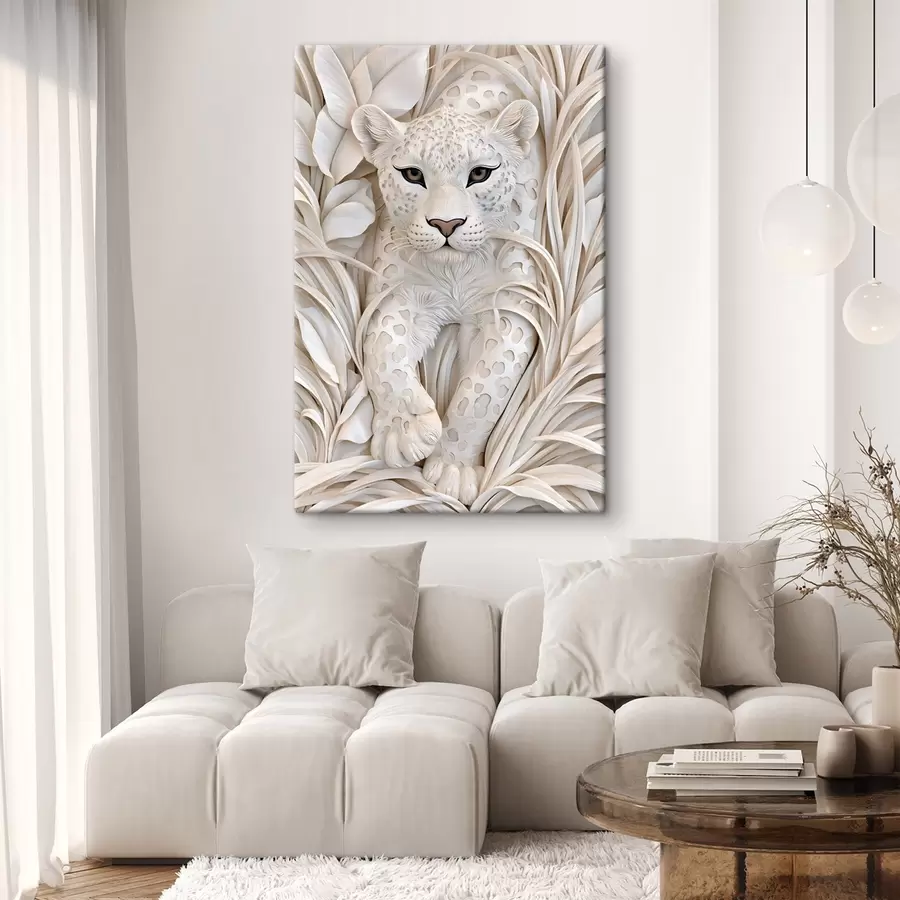  Peintures Un léopard en bas-relief s50514