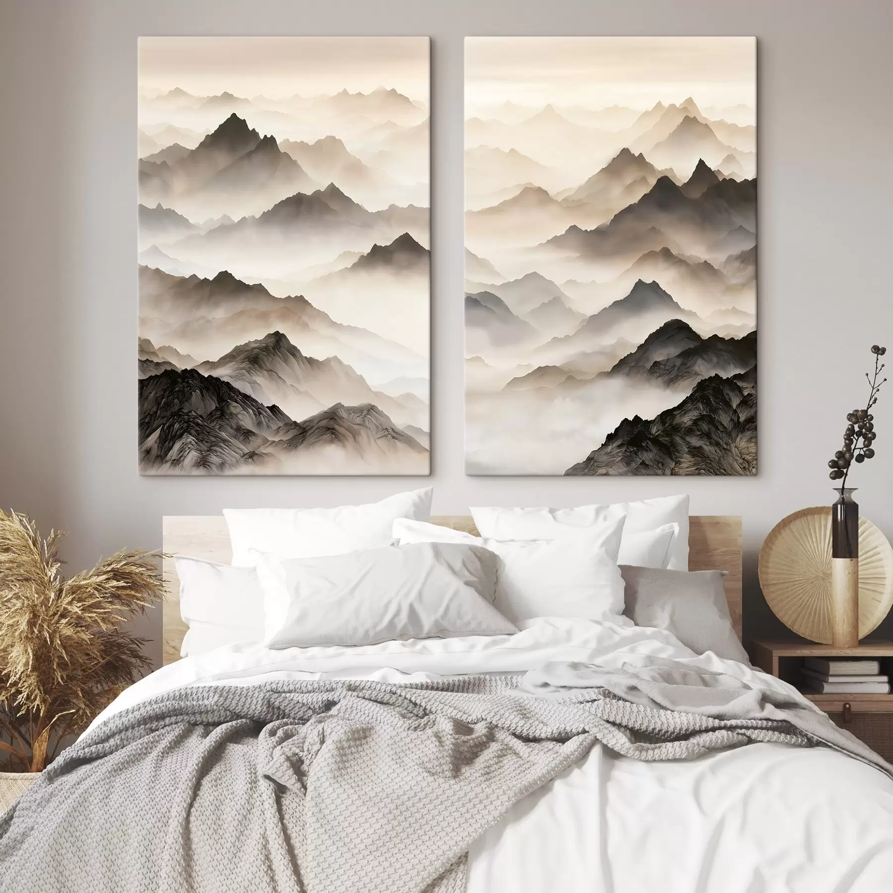  Peintures Les Montagnes Brumeuses m30922