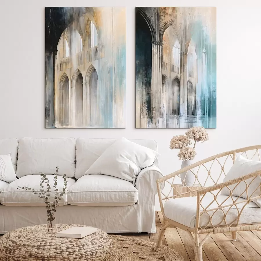  Peintures Abstraction architecturale m30928