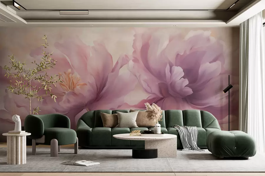 Fotobehang Grote pioenbloemen w05797