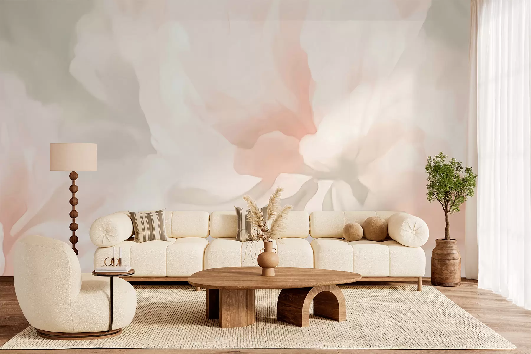 Fotobehang Grote pioenbloemen w05838