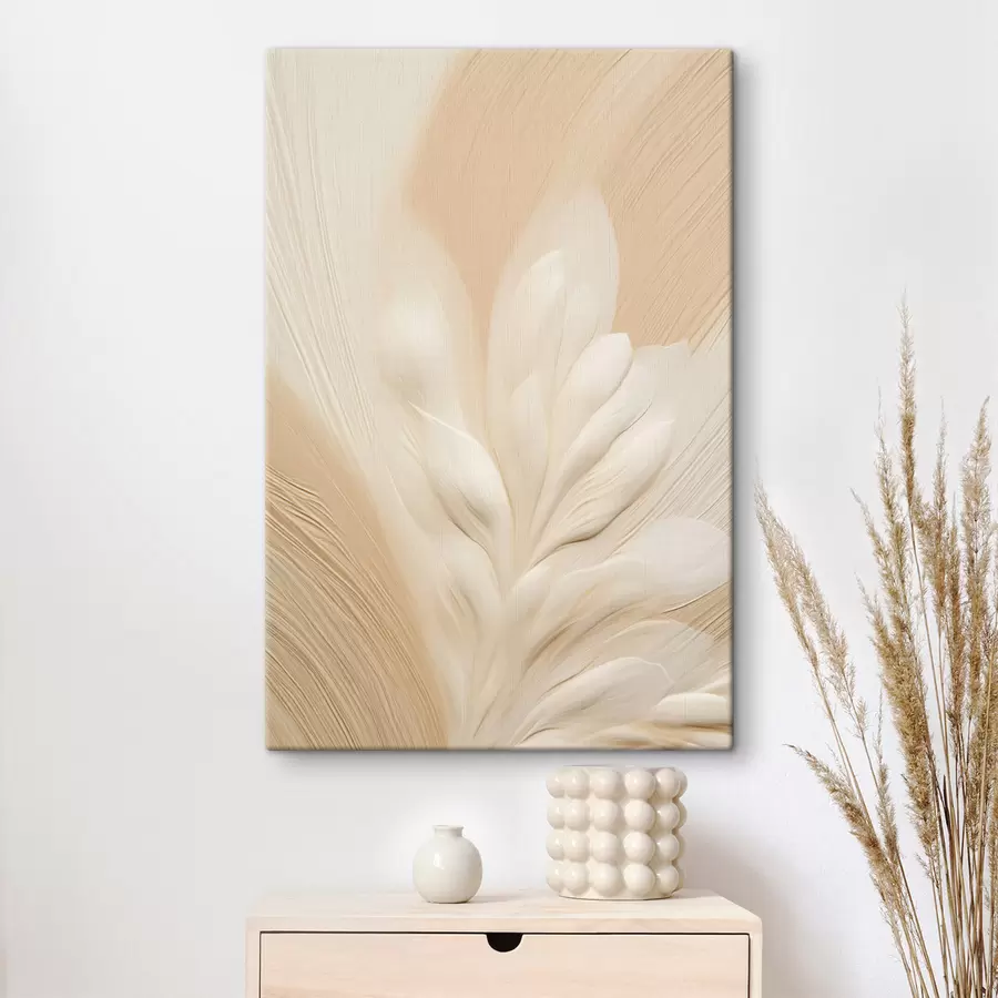  Peintures Une texture florale abstraite, délicate et aux tons clairs, sur un fond doux aux nuances de pêche s50626