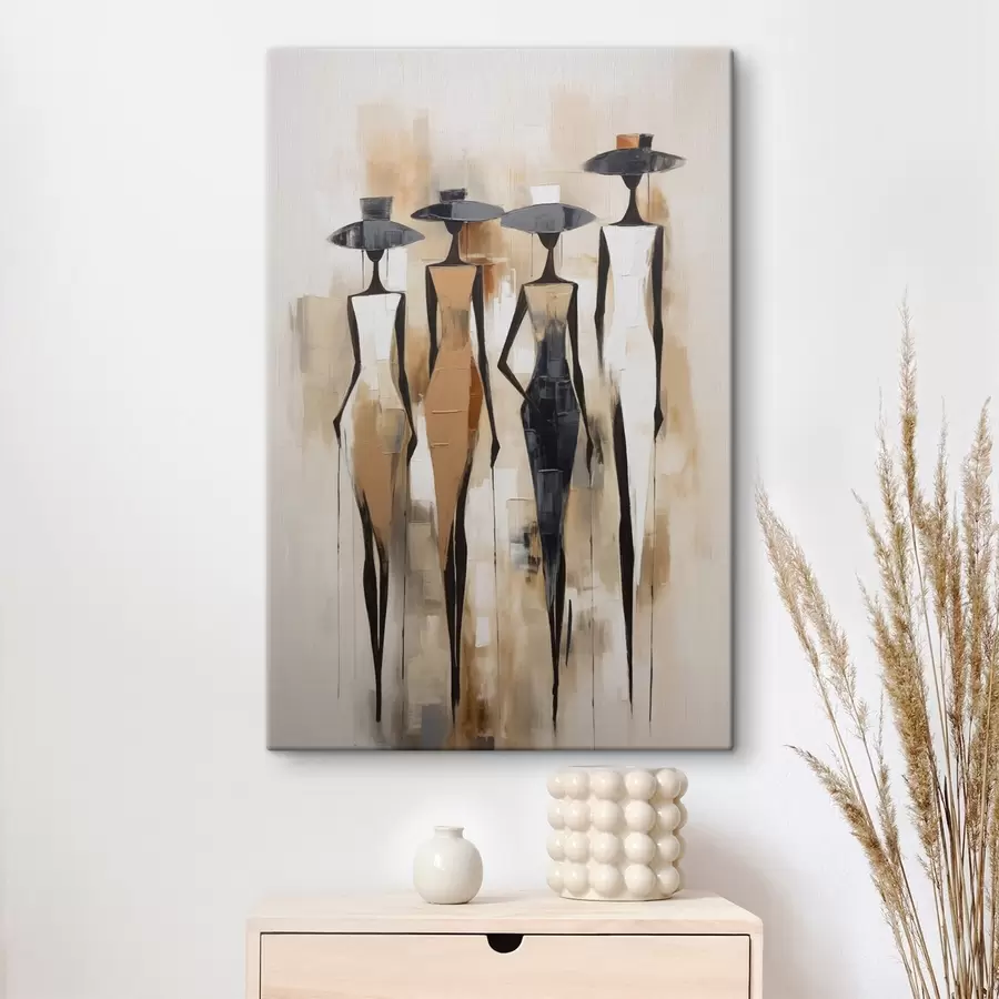  Peintures Silhouettes abstraites de personnes, imitation de peinture s50665