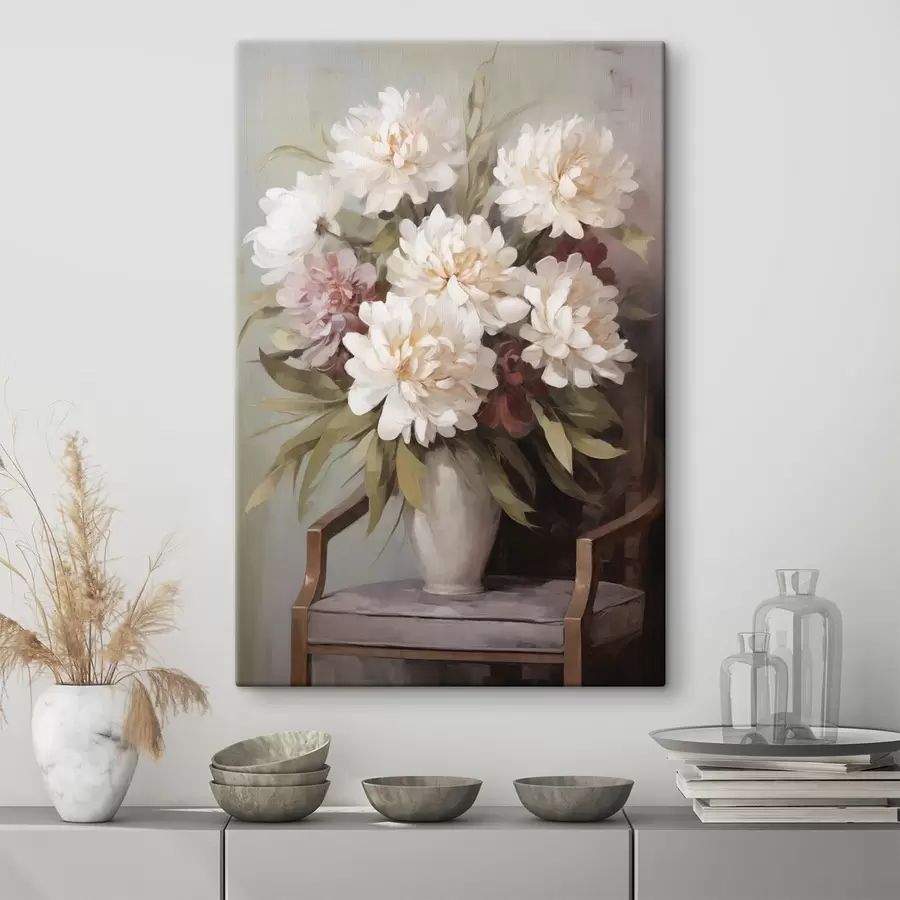  Peintures Un bouquet de fleurs dans un vase, imitation d'un tableau s50677