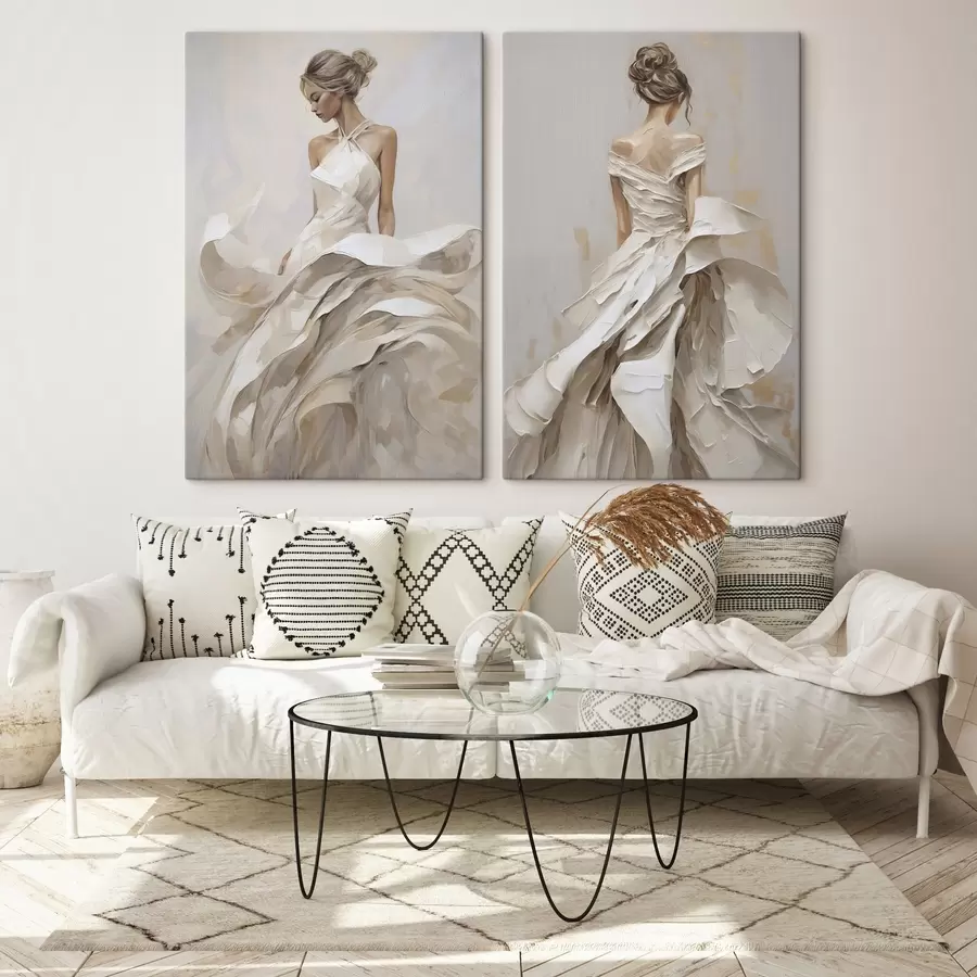  Peintures Fille en robe m30970
