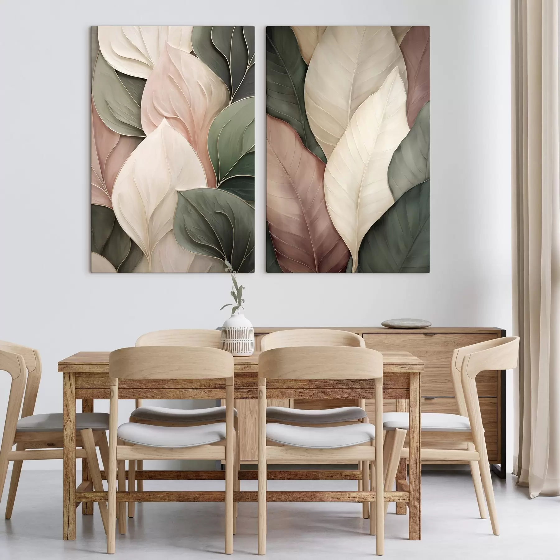  Peintures Feuilles stylisées m30975