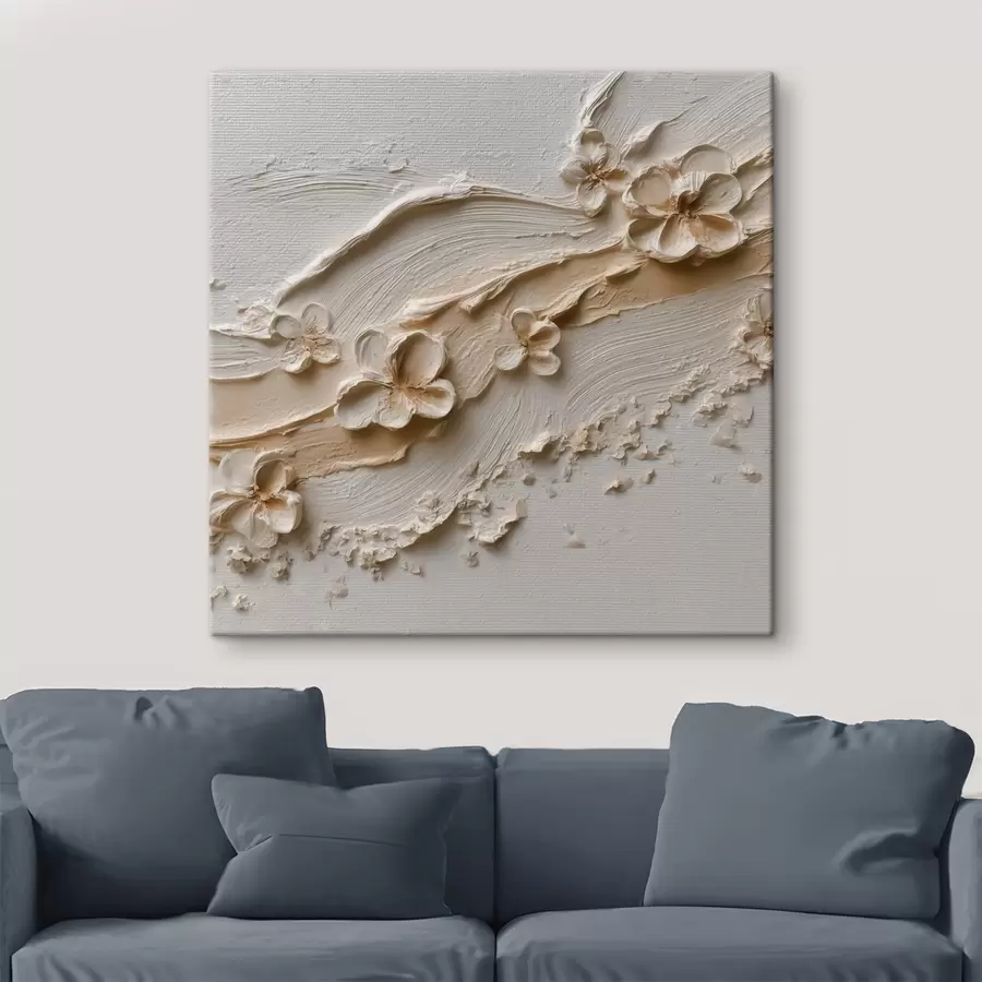  Peintures Une scène botanique décorative au relief marqué, dans le style de la peinture contemporaine s50003