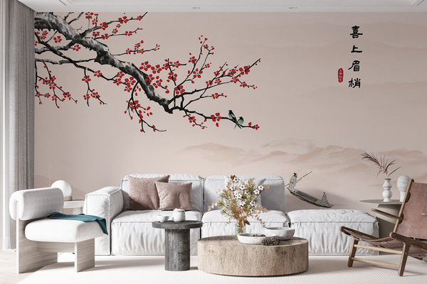 Fotobehang Gewerveld, lucht e boot, Fotobehang bos, Fotobehang bomen, u40186 : Uwalls.be