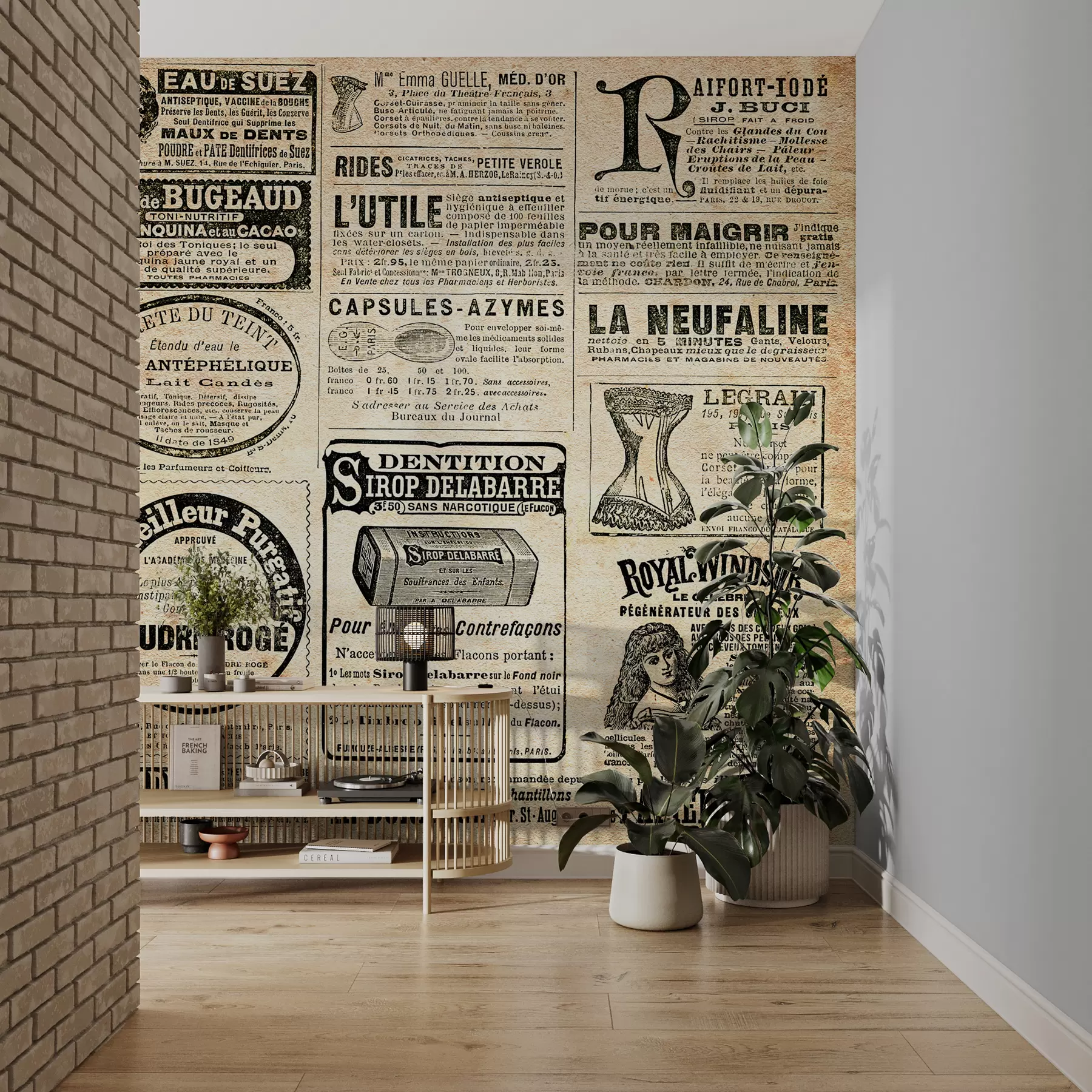 Fotobehang Krant, publicatie e lettertype u56680