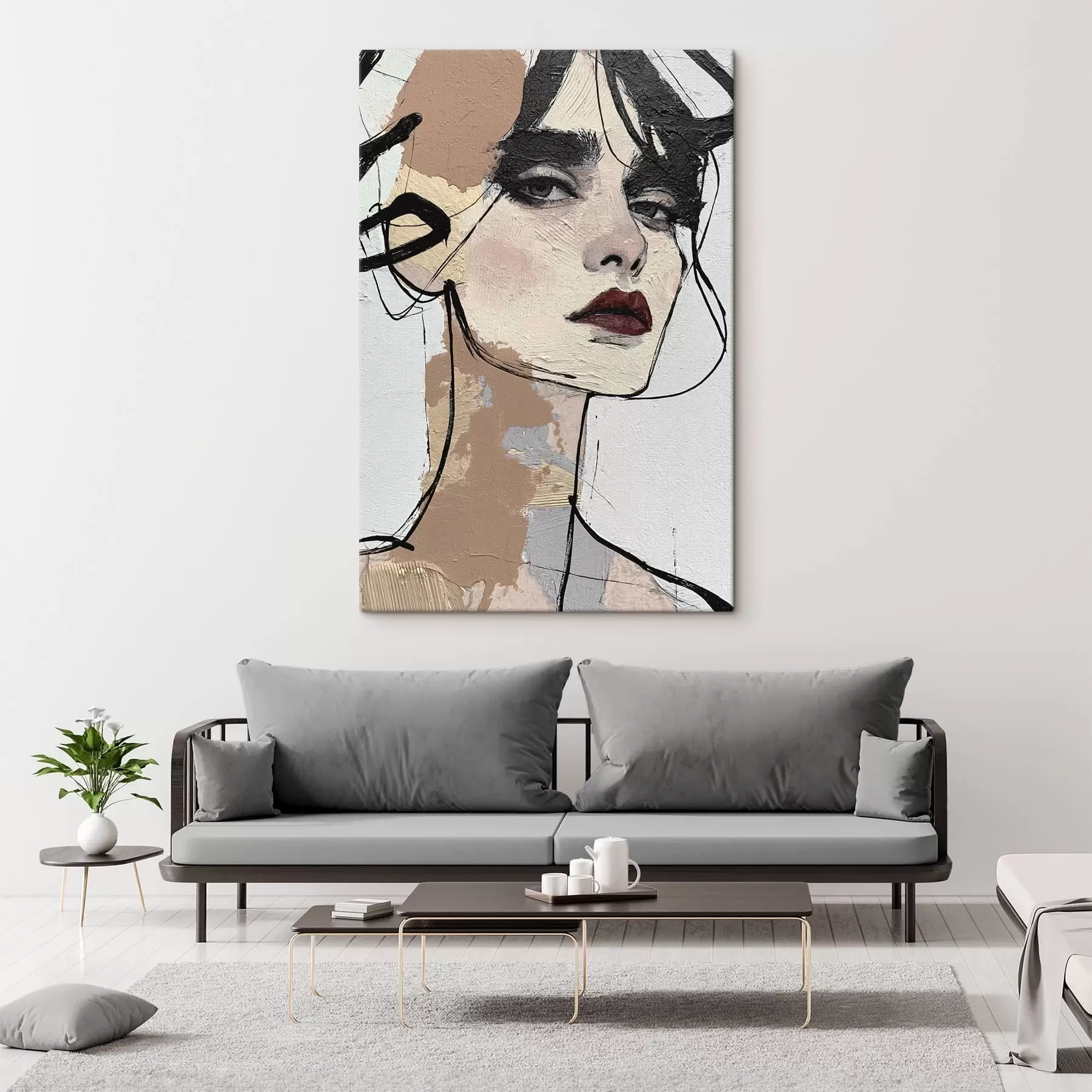  Schilderijen Abstract portret van een vrouw s50569