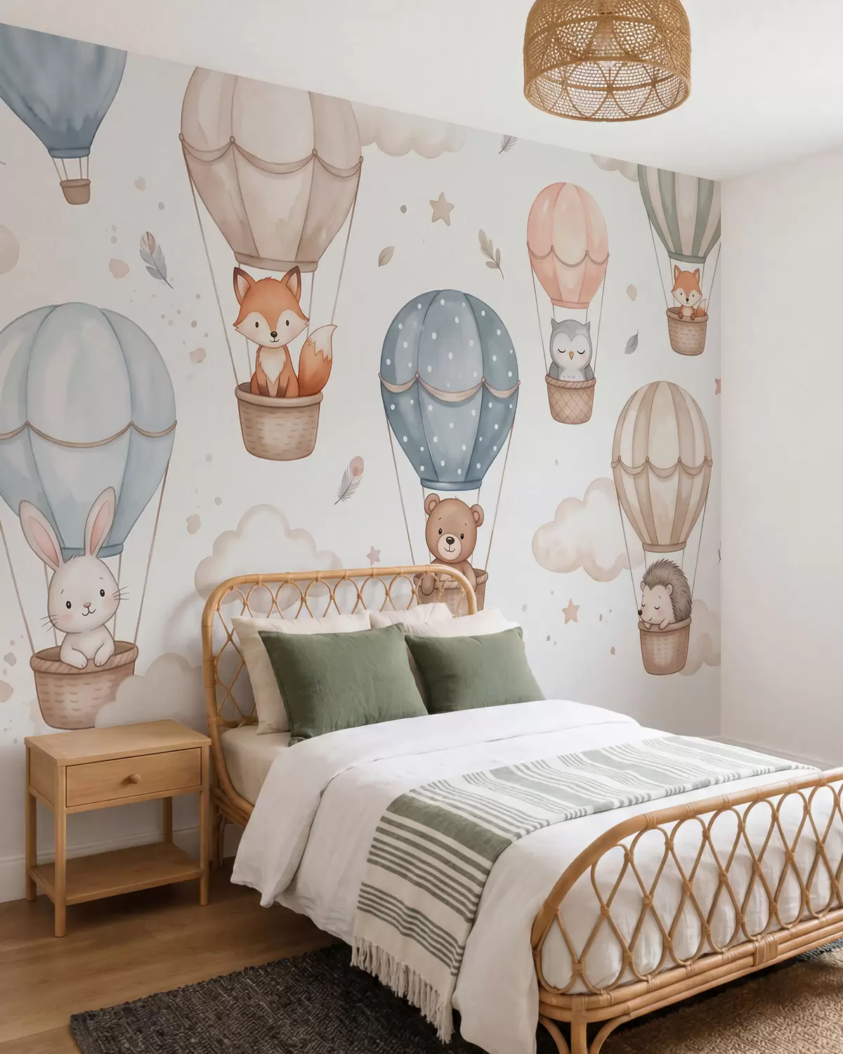 Fotobehang Vriendjes in luchtballonnen w10001