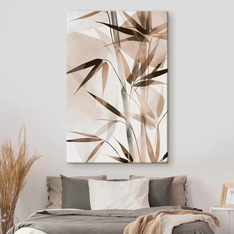 Fotobehang Abstracte bamboebladeren s50575