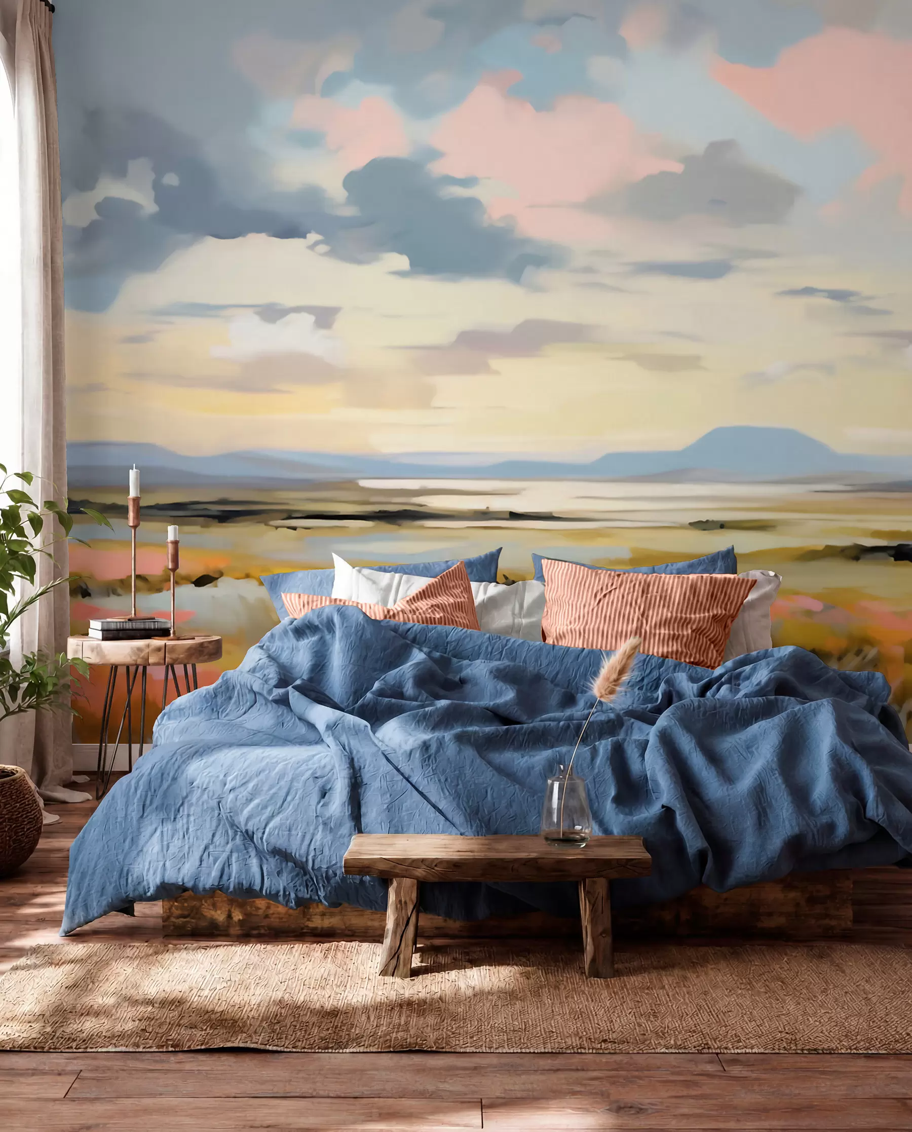 Fotobehang Horizon bij zonsondergang w05911