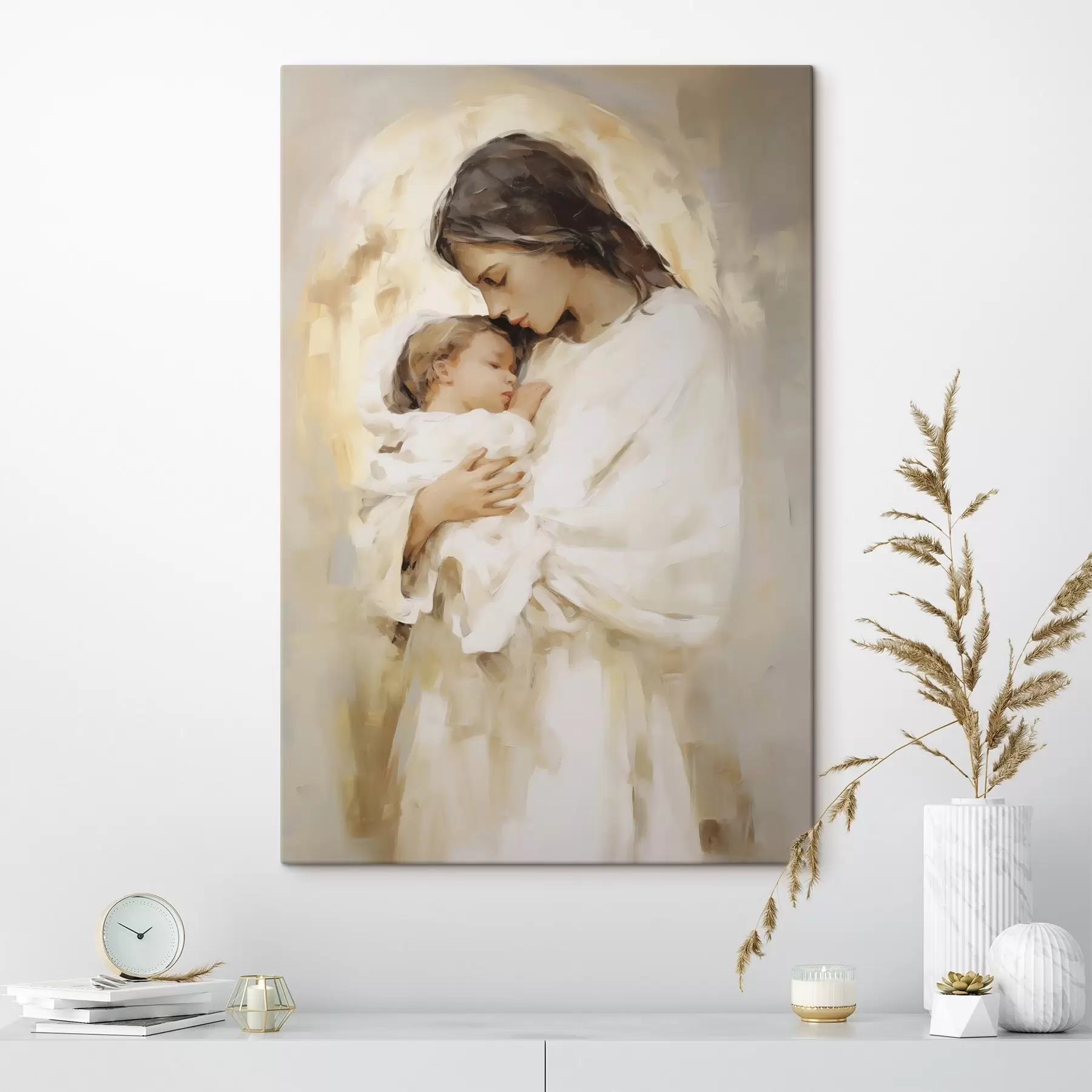  Schilderijen Vrouw met een kind, replica van een schilderij s50675