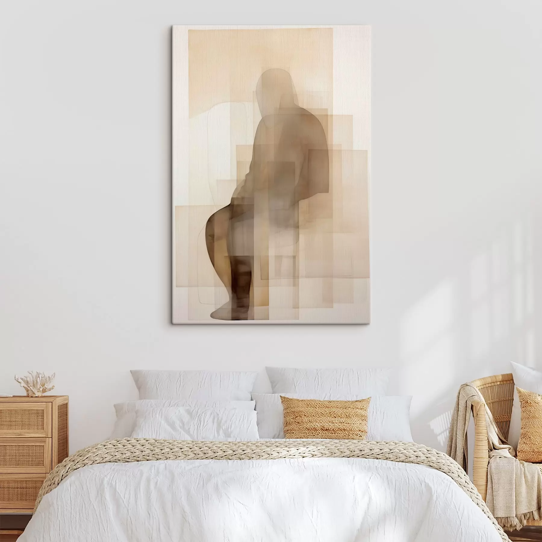  Peintures Figure assise abstraite, peinture d'imitation s50769
