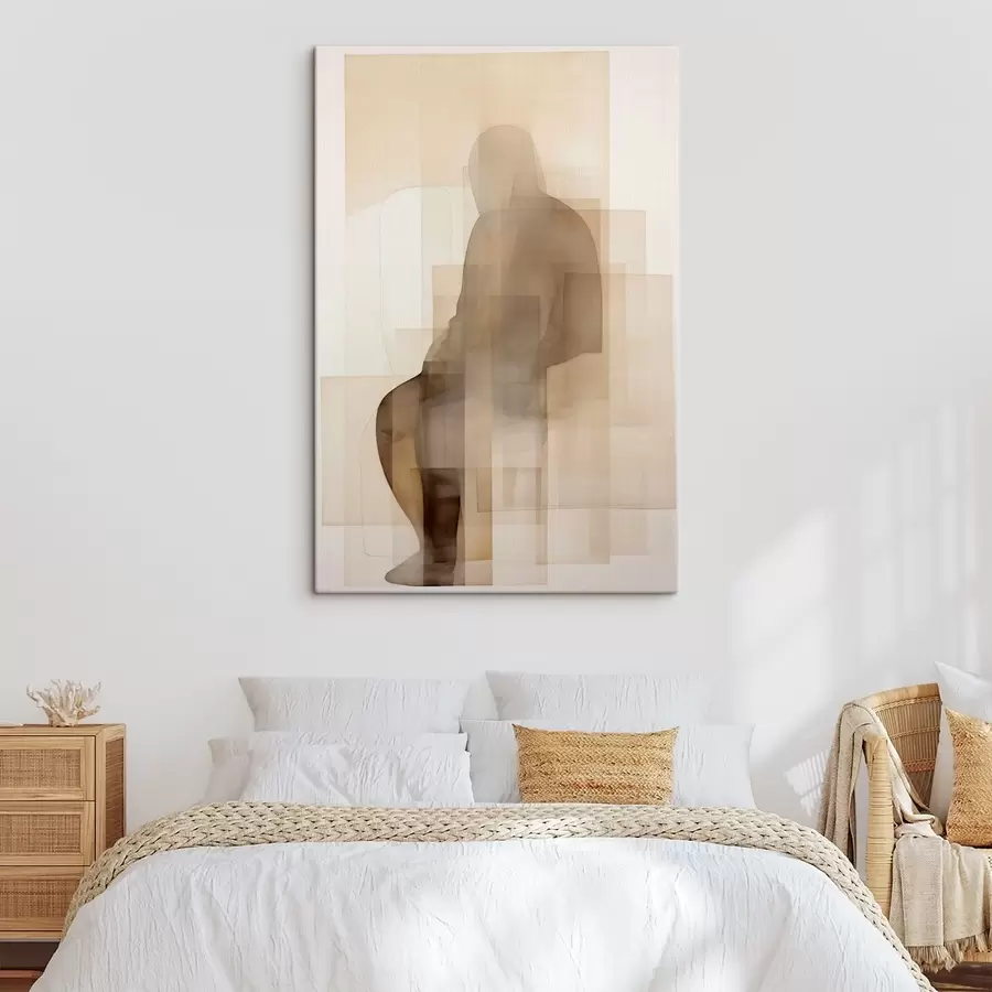  Peintures Figure assise abstraite, peinture d'imitation s50769