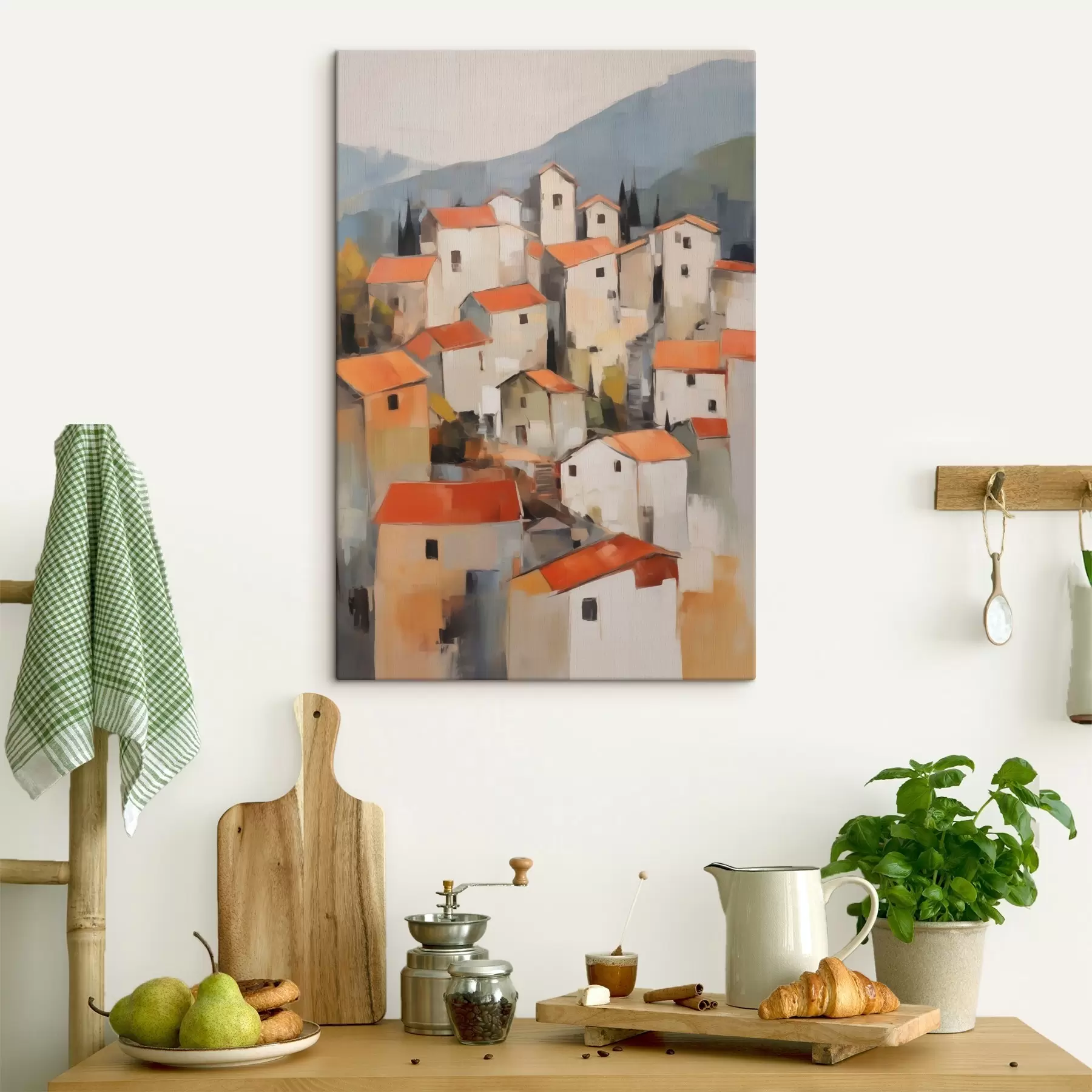  Peintures Maisons abstraites, imitation d’un tableau s50771