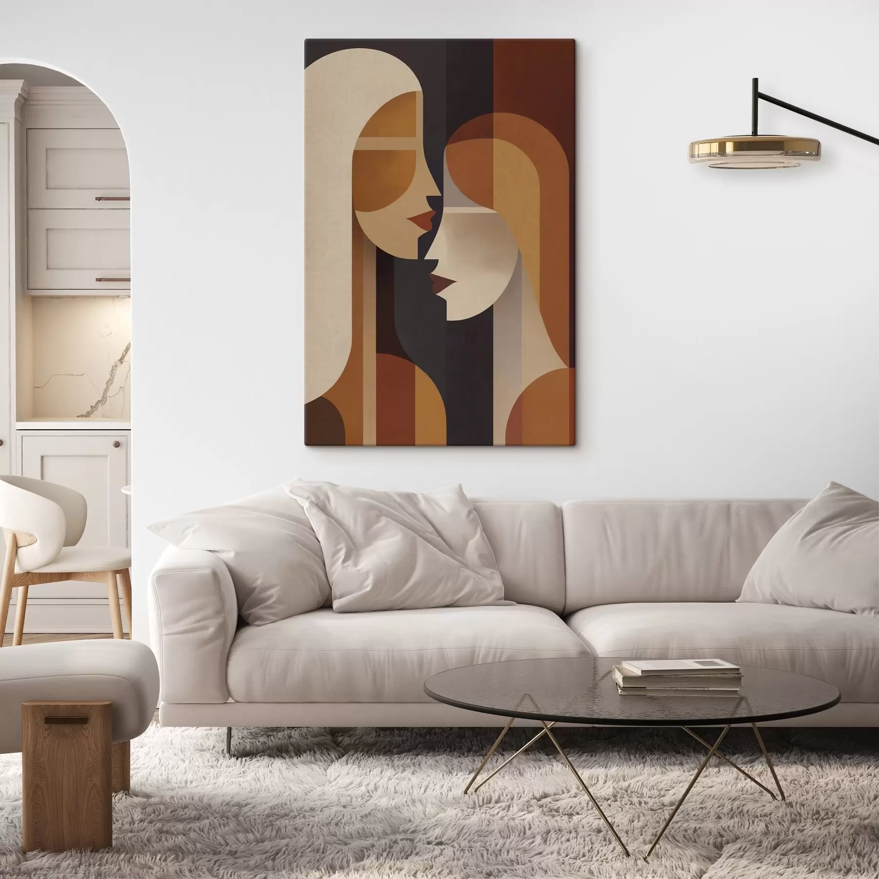  Peintures Silhouettes abstraites de femmes s50776