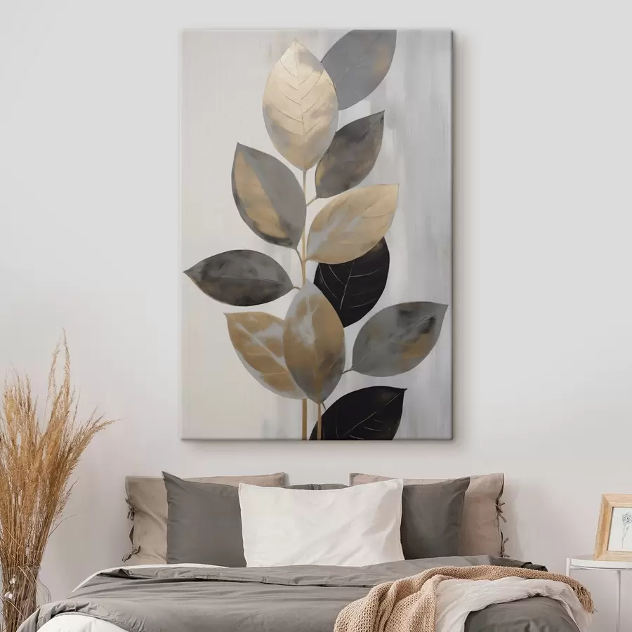 Peintures Branche décorative avec des feuilles, peinture imitation s50777