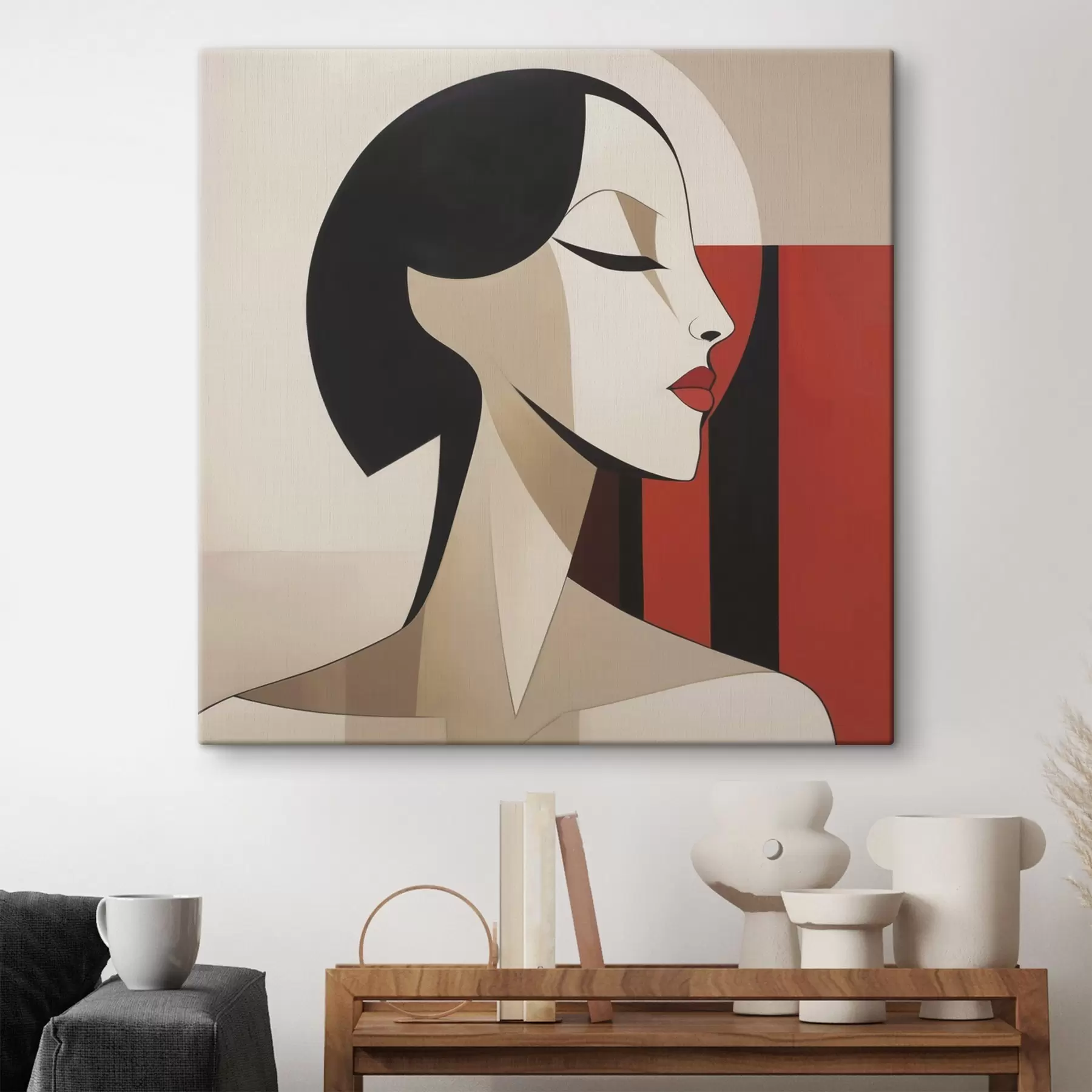  Peintures Une femme les yeux fermés s50781