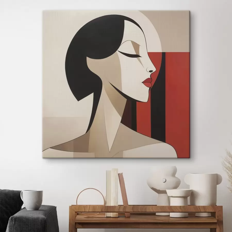  Peintures Une femme les yeux fermés s50781