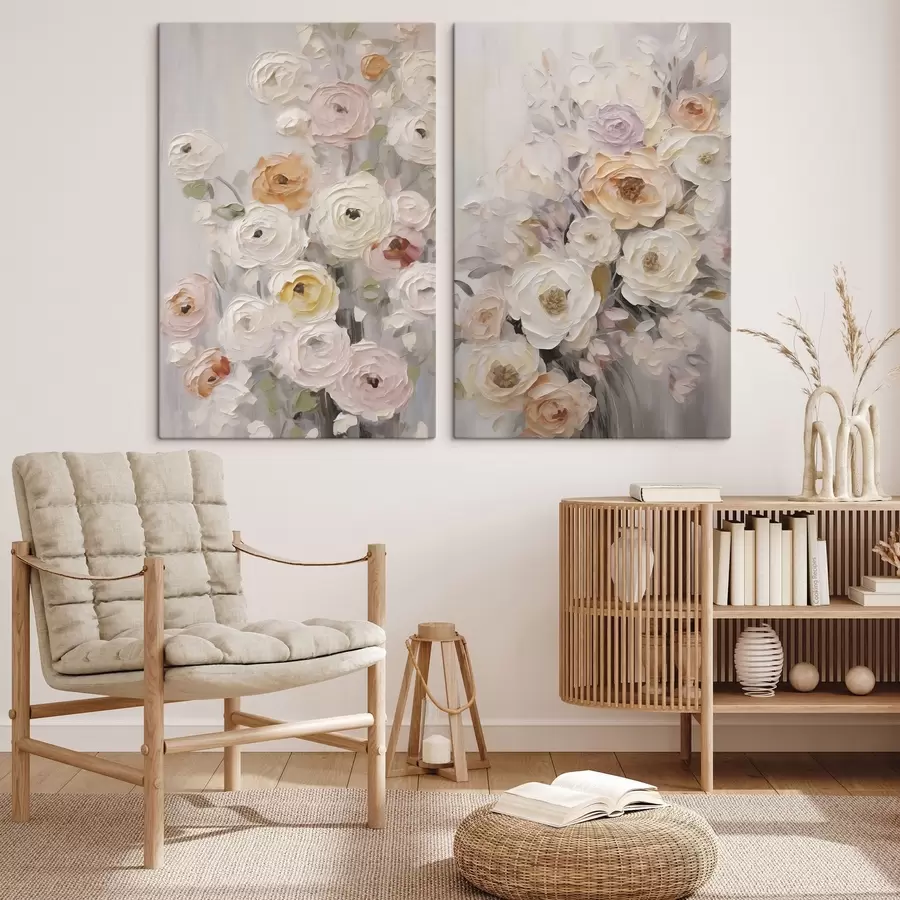  Peintures Fleurs abstraites, reproduction d'un tableau m31004