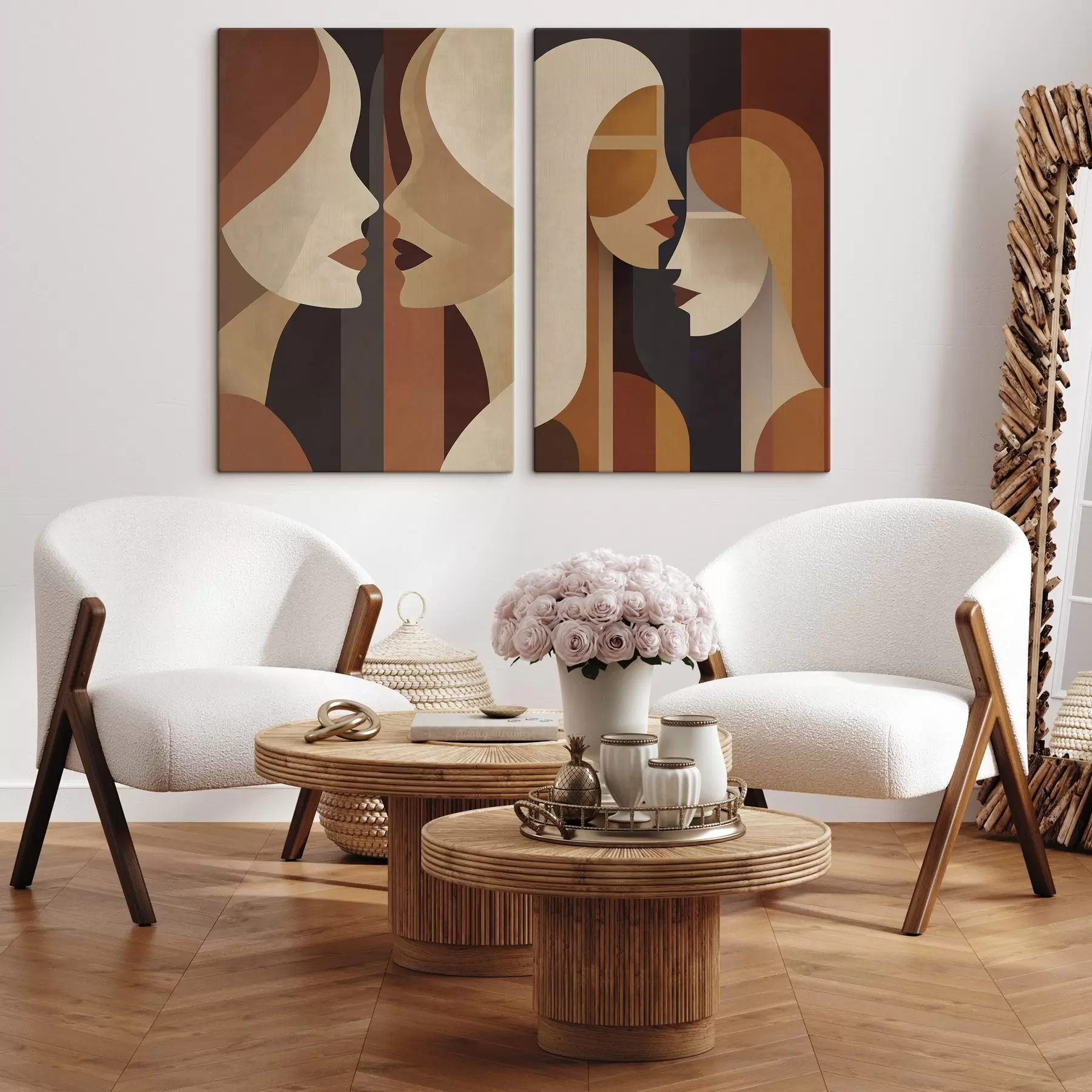  Peintures Silhouettes abstraites de femmes m31009